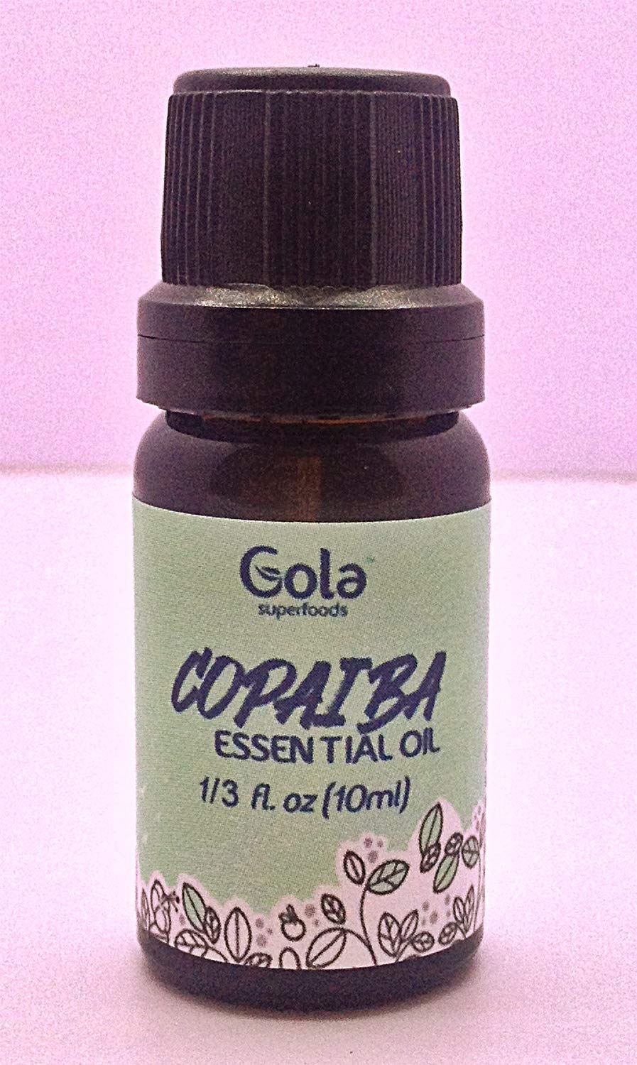Gola Copaiba Essential Oil 1/3 Fl Oz (10ml) - 100% Pure, Undiluted, Produced and Imported from Brazil