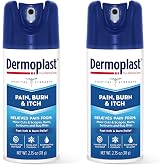 Dermoplast Pain, Burn &amp; Itch Spray, Pain Relief Spray for Minor Cuts, Burns and Bug Bites, 2.75 oz (Pack of 2)