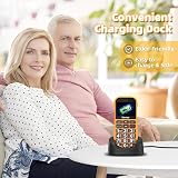 CHAKEYAKE Big Button Mobile Phone 1800mAh SOS Dual SIM USB-C Orange view 7