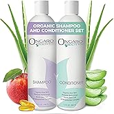 Ongaro Beauty Sulfate-Free Organic Shampoo and Conditioner Set for Women and Men, Hair Care with Aloe Vera - Cruelty-Free, Non-Toxic, Nourishing Solution for All Hair Types - 12 oz