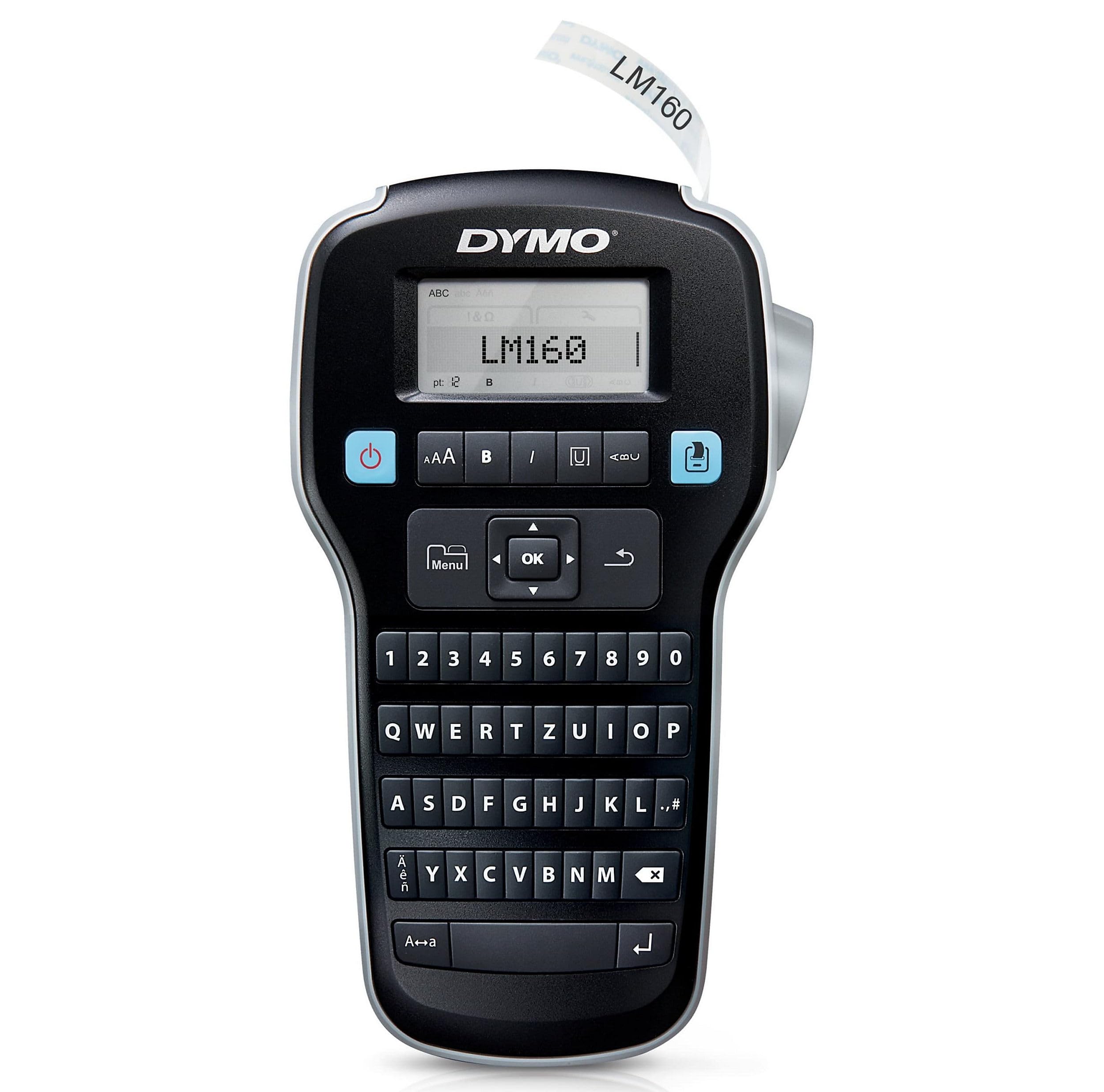 DYMO LabelManager 160 Portable Labelling Device, Labelling Device with QWERTZ Keyboard and Easy Text Editing, for D1 Labels in 6, 9 and 12 mm Widths
