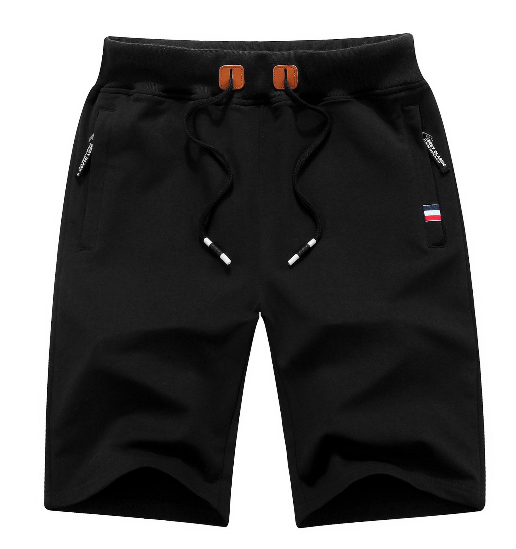 Photo 1 of JIEFULL Mens Casual Shorts,Workout Joggers Running Shorts with Zipper Pockets Black 38-39