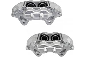 TRQ Front Brake Caliper Set Zinc Coated Brackets Compatible with 2003-2005 Toyota 4Runner 2007-2014 FJ Cruiser 2003-2007 Sequoia 2000-2006 Tundra