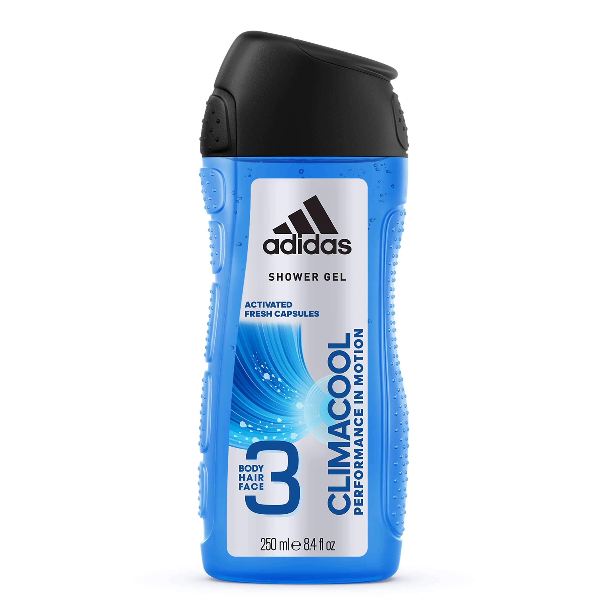 Adidas Sport Sensation Climacool 3in1 Body, Hair and Face Shower Gel for Men, 250ml