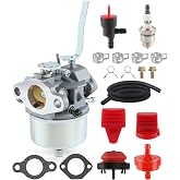 GoaMotors H35 Carburetor 632114 with Fuel Filter Fuel Line | for Tecumseh H35 4 Cycle Horizontal Engine for Toro 38035 Snow Blower Carburetor Replacement