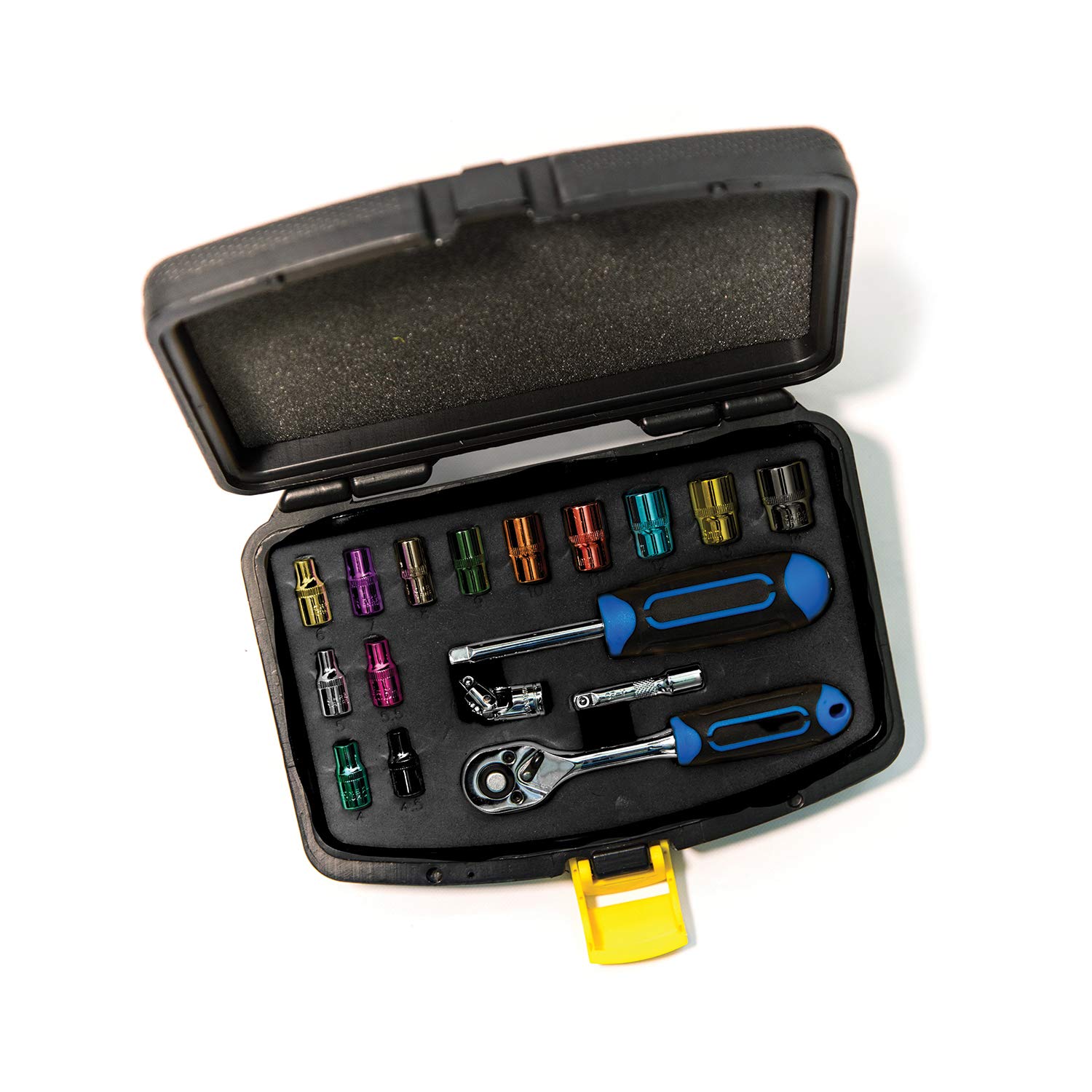 Socket Set, 1/4", Colour Coded, 17-Pcs