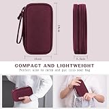 FYY Travel Cable Organiser 2-Layer Waterproof Electronics Pouch S-Wine Red view 2