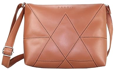 Fargo Drum PU Leather Womens And Girls Side Sling Bag (Brown_FGO-183)
