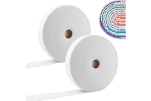 2 Roll Jelly Roll Batting Strip Thick Cotton Blend Fleece Battings for Jelly Roll Rugs, 2 1/4 Inch Cotton Blend Fleece Battin