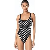 Michael Kors Swimwear Womens Studded Scoop Neck One Piece