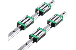CHUANGNENG 2PCS Linear Rail HGR20 800mm Linear Guide Rail HGH20CA HGH20 Linear Slide Rail + 4PCS TRH20B Carriage Slider Block CNC Kit for DIY CNC Routers Lathes Mills
