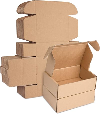 STRBOXONG Corrugated Cardboard Boxes 15x10x5cm Royal Mail Small Parcel 25Pk