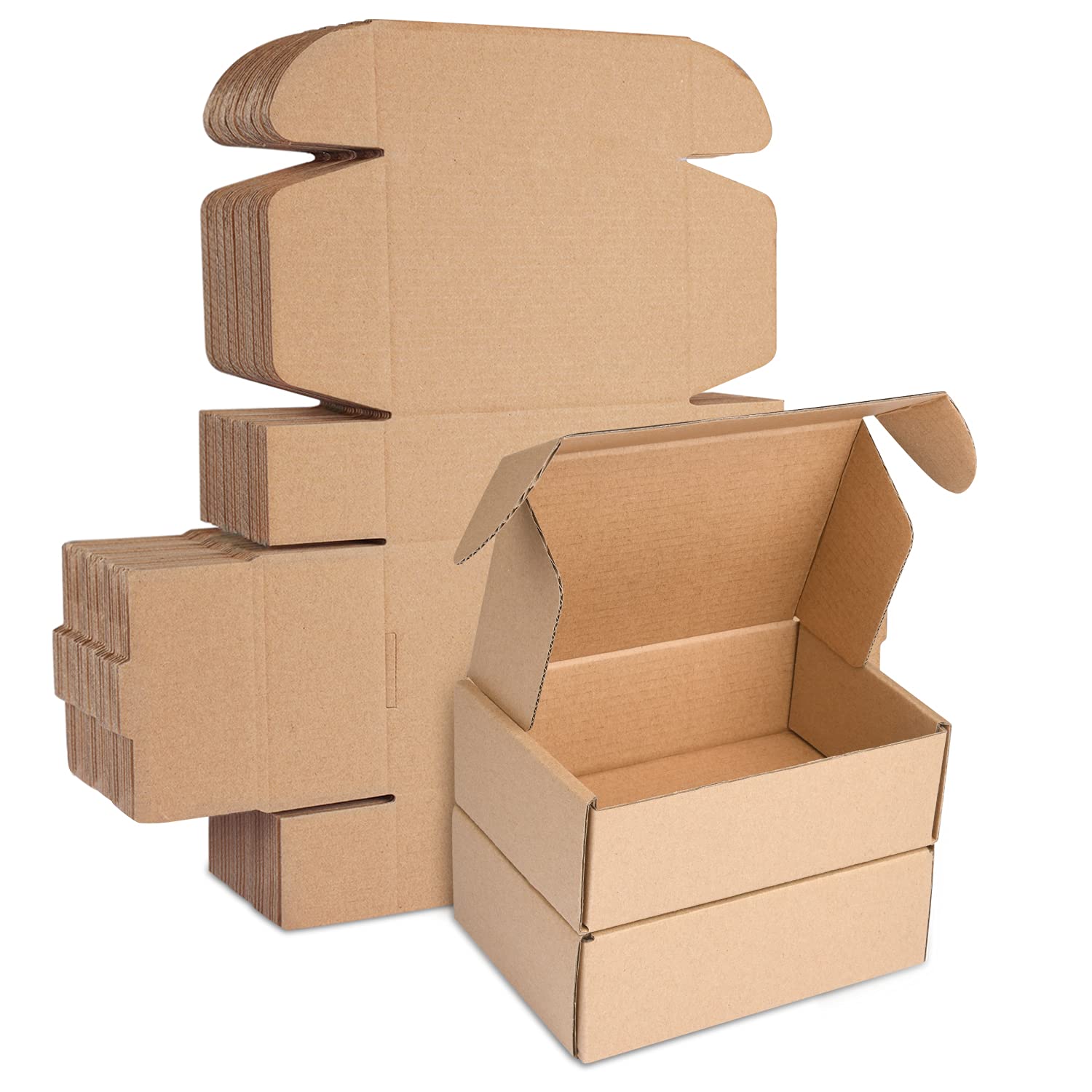 Corrugated Cardboard Shipping Boxes, 15x10x5cm Royal Mail Small Parcel Boxes, Mailing Boxes for Business, Posting, Storing or Gift(25 Pieces)