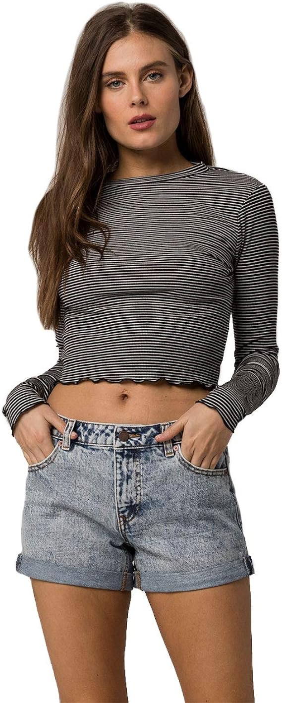 Women's Hot Pants Stoned Short Rolled Blue Hot Pants, Womens