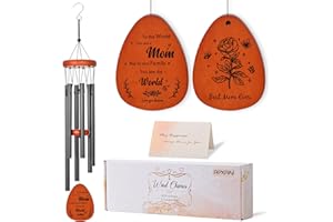 APXAIY Gifts for Mom, Moms Wind Chimes, Mothers Day Moms Birthday Gift from Daughter Son, Best Mom Ever Gift for Mother's Day