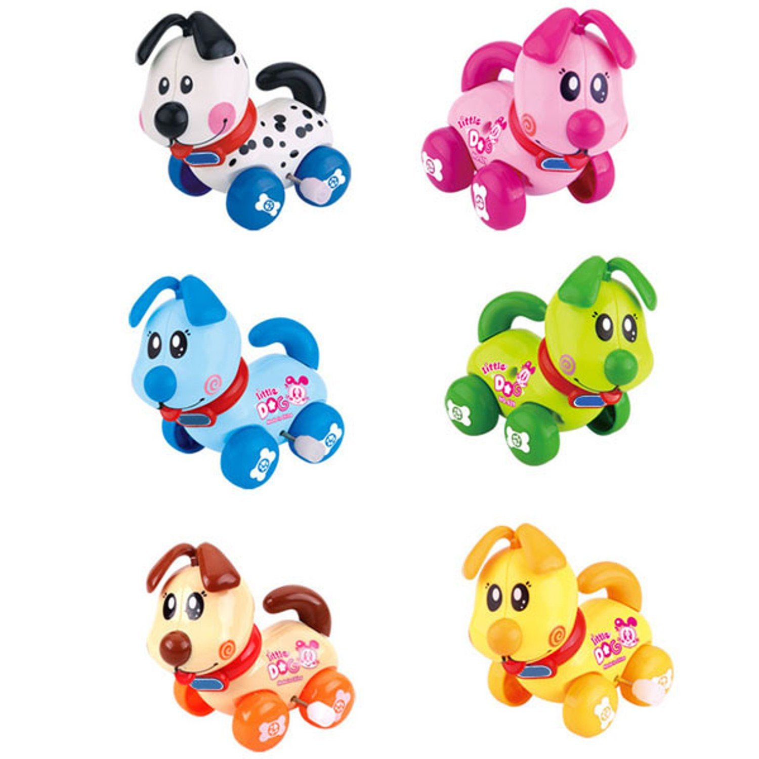 1PC Arrival Cute Wind up Naughty Dog Clockwork Spring Bug Toy For Kids