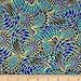 Timeless Treasures Palazzo Metallic Abstract Endpaper Peacock Fabric By The Yard