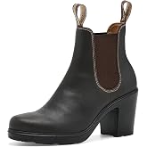 Blundstone 2366 Women's High-Heeled Leather Chelsea Boots, Stout Brown, 10 US Women / 7 AU