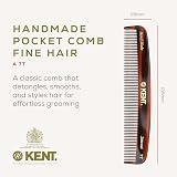 KENT Handmade Comb Small Size Coarse Fine Teeth Cellulose Acetate Gentle view 2
