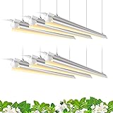 Barrina Plant Grow Light, 252W(6 x 42W, 1400W Equivalent), Full Spectrum, LED Grow Light Strips, T8 Integrated Growing Lamp F