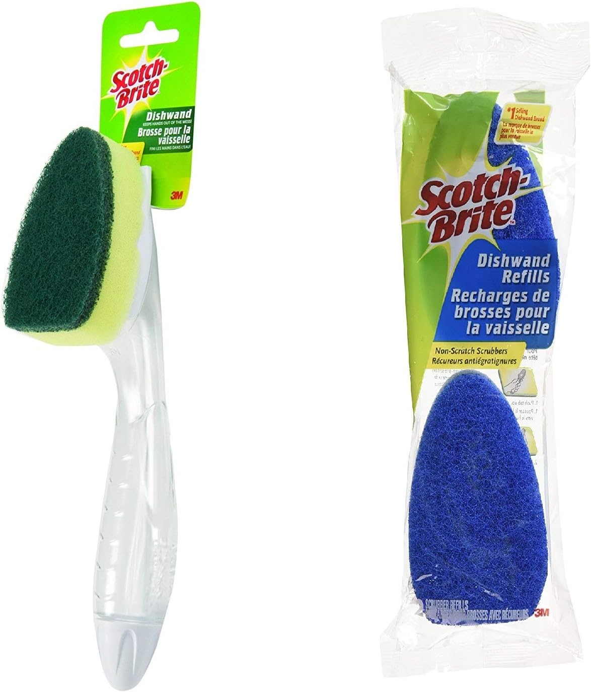 ScotchBrite Heavy Duty Dishwand and MultiPurpose Dishwand Refill (2