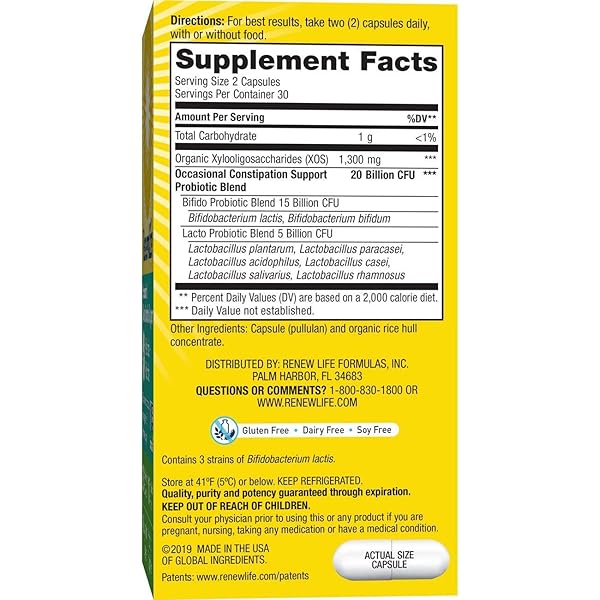 RENEW LIFE RETURN TO REGULAR PROBIOTIC, 60 CT