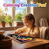 Winstico Scratch Art Paper Set 2 Books 5 Styluses 4 Templates Art Kit for Kids view 3