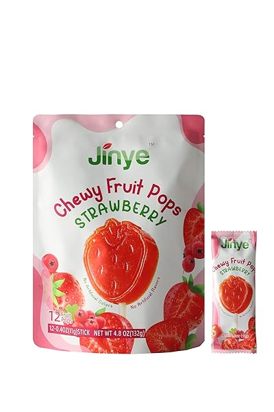 CHEWY STRAWBERRY FRUIT POPS – PURE, NATURAL SNACK WITH HAWTHORN & FREEZE-DRIED STRAWBERRIES- NO ARTIFICIAL COLORS OR FLAVORS, 100% GENUINE FRUIT BLISS (132G, STRAWBERRY)