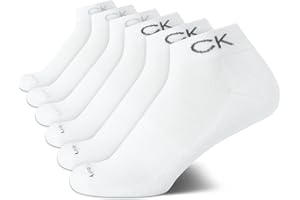 Calvin Klein Girls' Quarter Socks - 6 Pack Stretch Performance Cushioned Comfort Athletic Ankle Socks with Arch Support