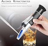V Hand-held Alcohol Refractometer 0-80% v/v Tester view 2