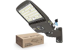 YARBO 200W LED Parking Lot Light 180W 150W Tunable, 32000LM (160LM/W) 5000K Parking Lot Light, Dimmable LED Shoebox Lights with Dusk to Dawn Photocell, Outdoor Pole Light, Arm & Slip Fitter in 1 Mount