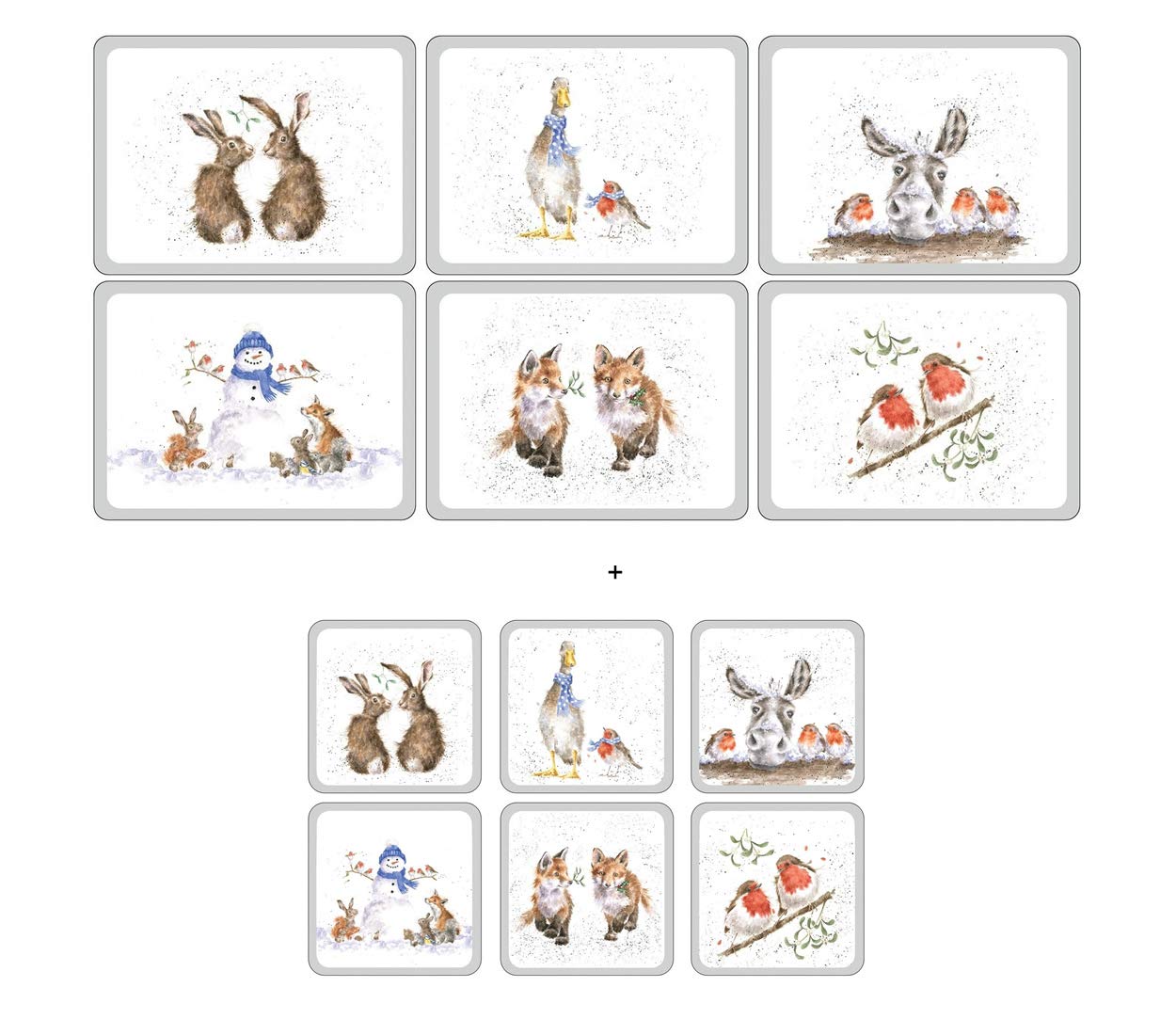 Wrendale Wonderland, 6 Placemats + 6 Coasters
