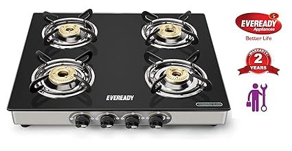 Buy Eveready Tgc4b Glass Top Gas Stove 4 Burner Gas Stove Black