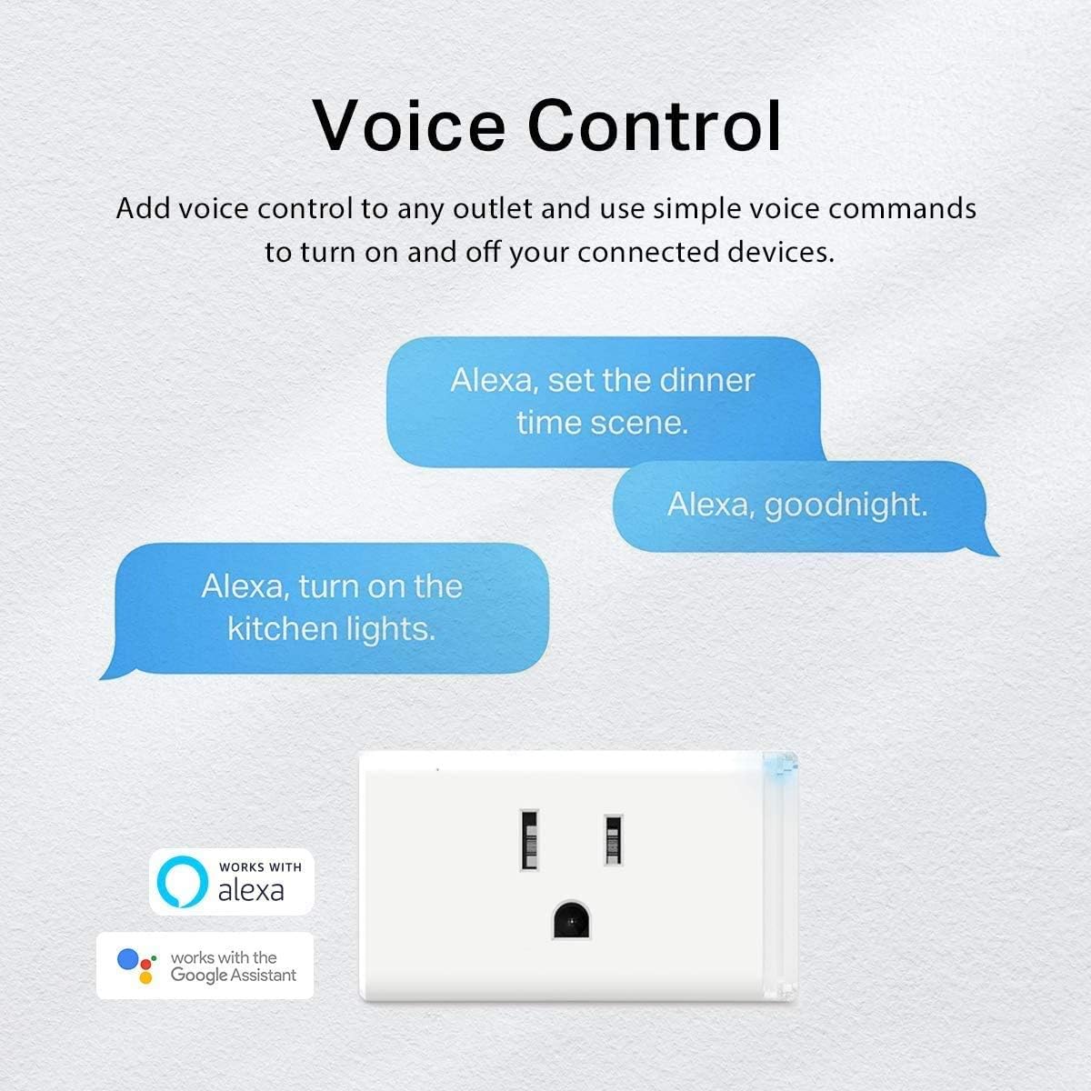 Kasa Smart HS103 WiFi Lite Smart Plug, 1-Pack, WHITE - - 