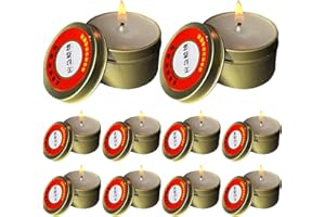 Survival Candles - & Odorless 50g Paraffin Candles for Light | 10-Pack for Camping, Hiking, Power Outage & Car Safety