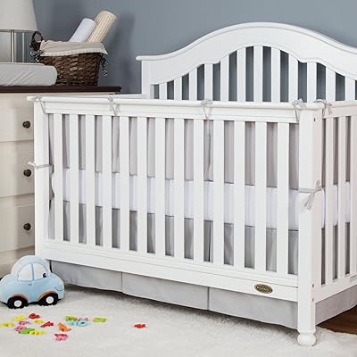 Buy Tillyou Gray Pleated Crib Skirt 100 Natural Cotton Nursery Crib Bedding Skirt For Baby Boys And Girls 14 Drop Pale Gray Online In Indonesia B0797phn7p