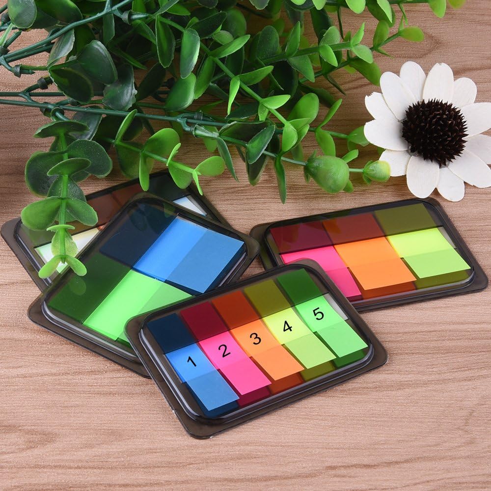 AUSTOR 1160 Pieces Page Marker Pop-up Page Flags Colorful Index Tabs Sticky Notes Tabs with Box, 15 Sets 4 Sizes : Office Products