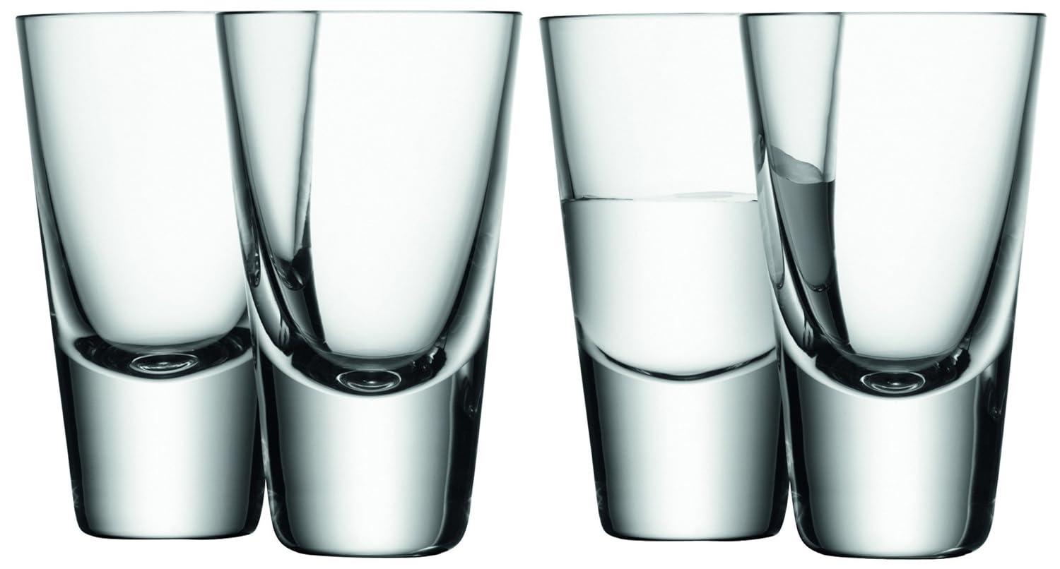 LSA SET 4 BAR VODKA SHOT GLASS 100ml CLEAR Amazon.co.uk Kitchen & Home