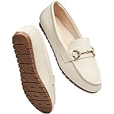 COOL COSER C Women's Wide Loafers Casual Slip on Flat Shoes Women's Comfort Penny Loafers with Arch Support Women Dressy Moccasins