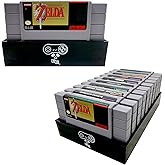Collector Craft Black Game Organizer Compatible with Nintendo SNES Cartridge, Dust Cover, Cartridge Holder, Super Nintendo En