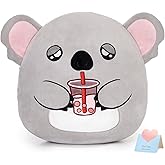 12" Koala Plush Stuffed Animals Plushie Original Sleepy Boba Koala Squishy Pillow Holiday Birthday Gift for Kids Girls Boys Girlfriends