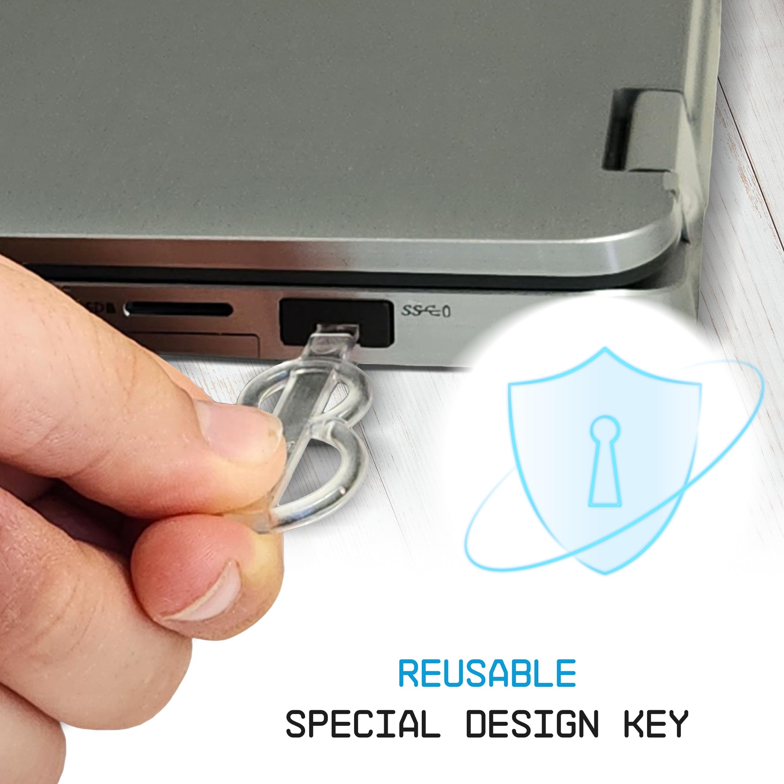 Mua PortPlugs (10-Pack) USB-A Port Blockers - Key Lock USB Security to ...