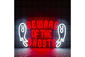 NOSUN BEWARE Halloween Neon Sign Halloween Gifts Neon Signs for Wall Decor Neon Halloween Sign Neon Sign for Halloween Neon Light for Bedroom/Bar/Party/Men Cave Halloween Gifts for Kids/Adults