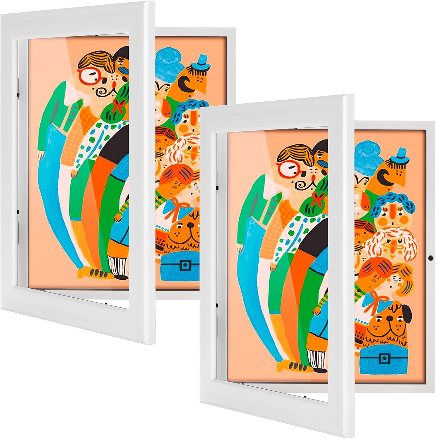 Photo Albums, Frames & Accessories - WUIRCCX 8.5x11 Kids Art picture frame,Front Opening with HD Glass,Horizontal and Vertical Art Display For Kids Artwork,Photos,Crafts,Drawing Frame(White,2-Pack)