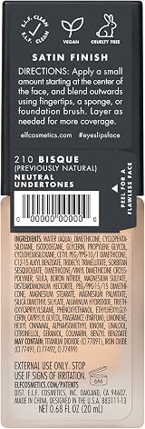 e.l.f. Flawless Finish Foundation Bisque 20ml Pack of 5 Lightweight Medium view 6