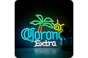 MKOGAD Palm Tree Coron Beer Neon Sign for Wall Decor Bar Light Up Signs Extra Beer LED Lights Man Cave Pub Store Party Club Gifts