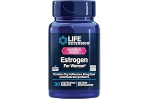 Life Extension Estrogen for Women, Helps Relieve hot Flashes and Night Sweats, Soy isoflavones, Norway Spruce Extract, chasteberry, Hormone-Free, Gluten Free, Non-GMO, Vegetarian, 30 Tablet