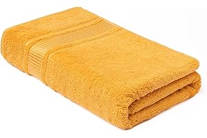 Melissa Linen, Bath Sheet, 100% Turkish Cotton Towel for Bathroom, Absorbent, Quick Dry, Durable and Soft Shower Towel, 35 in x 60 in Large, Spa and Hotel Quality, Yellow