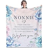 LAIORD Nonnie Gifts, Birthday Gifts for Nonnie, Nonnie Gifts for Grandma Blanket 60" x 50", Nonnie Gifts for Mothers Day, Nonnie Gifts from Grandchildren, Gifts for Nonnie Christmas