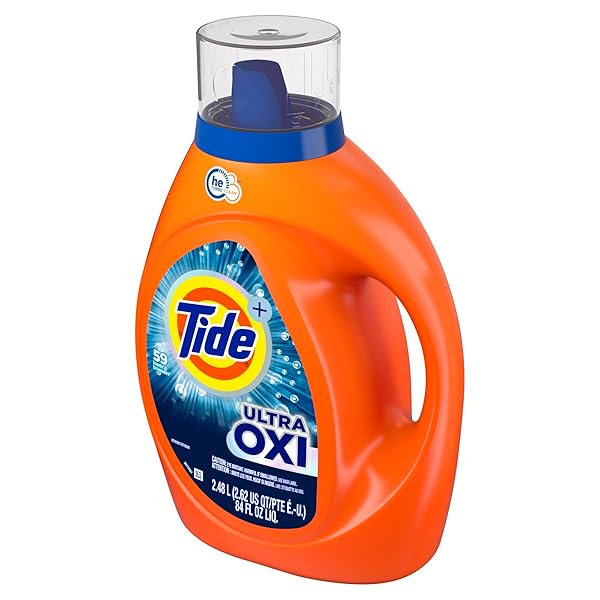 TIDE ULTRA OXI LIQUID LAUNDRY DETERGENT, FRESH, 84 FL OZ, BLUE